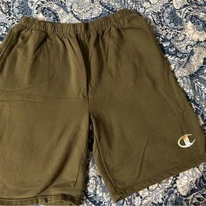 Champion Olive Green Soft Shorts, Brand New